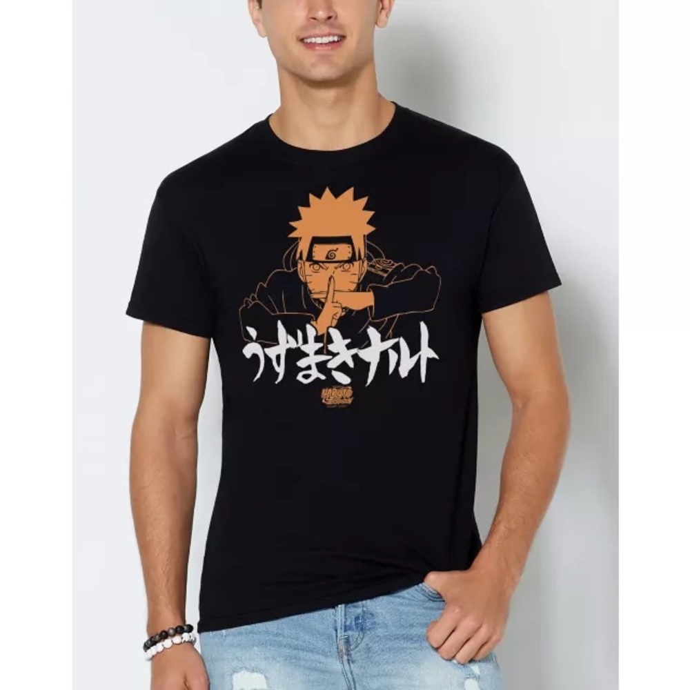 Naruto Jutsu Kanji T Shirt - Naruto Shippuden- Anime Large